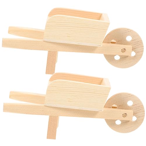 KICHOUSE 2 Stck Miniatur Holzschubkarren Puppenhaus Deko Modelle für Mini Realistische Mini Wagen aus Holz für Gartenlandschaften und Fotografie Zubehör KICHOUSE 2 Stck Miniatur Holzschubkarren Puppenhaus Deko Modelle für Mini Realistische Mini Wagen aus Holz für Gartenlandschaften und Fotografie Zubehör von KICHOUSE