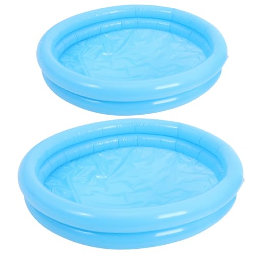 KICHOUSE 2 Stück Aufblasbarer Sandtisch Sensorisches Spiel Tragbarer Aufblasbarer Pool Aufblasbares Tablett Für Den Strand Aufblasbare Sandwanne Sand Bausatz Plastik Blue von KICHOUSE