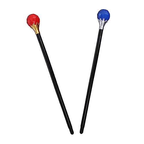 KICHOUSE 2 Stück Cosplay-Stock Halloween königliches Halloween- für Halloween Party Halloween Cosplay Kostüm Stütze mit rundem Kopf Plastik rot von KICHOUSE