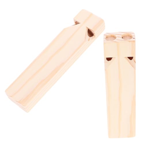 KICHOUSE 2 Stück DIY Pfeifenspielzeug Holzpfeife Kinderspielzeug Unlackierte Holzpfeife von KICHOUSE