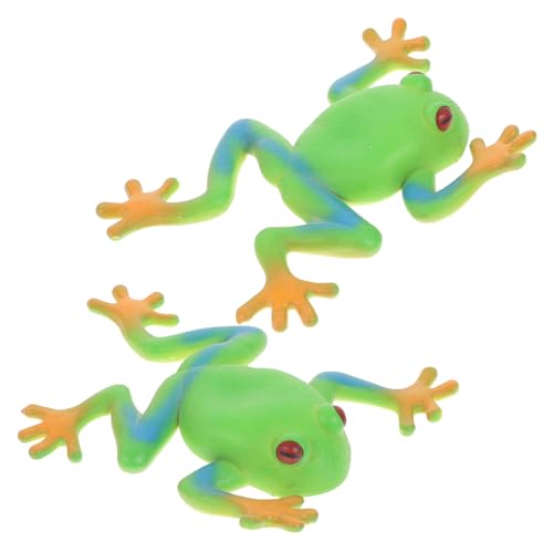 KICHOUSE 2 Stück Frosch Förmige Quetschspielzeuge Lustige Stressabbau Spielzeuge für Erwachsene Widerstandsfähige Angst Spielzeuge für Schreibtisch und Freizeit von KICHOUSE