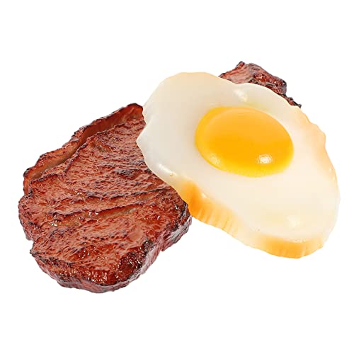 KICHOUSE 2 Stück Gekochtes Steak Modell Simulation Pochiertes Requisit Kunststoff Lebensmittelmodell Gefälschtes Essen Gefälschtes Fleisch Künstliches Gekochtes Ei Künstliches KICHOUSE 2 Stück Gekochtes Steak Modell Simulation Pochiertes Requisit Kunststoff Lebensmittelmodell Gefälschtes Essen Gefälschtes Fleisch Künstliches Gekochtes Ei Künstliches von KICHOUSE