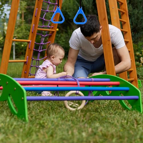 KICHOUSE 2 Stück Hängender Turnring Kinder Klimmzugringe für Fitness Kletterstange Kleinkinder Gymnastikzubehör für Indoor-Outdoor-Aktivitäten von KICHOUSE