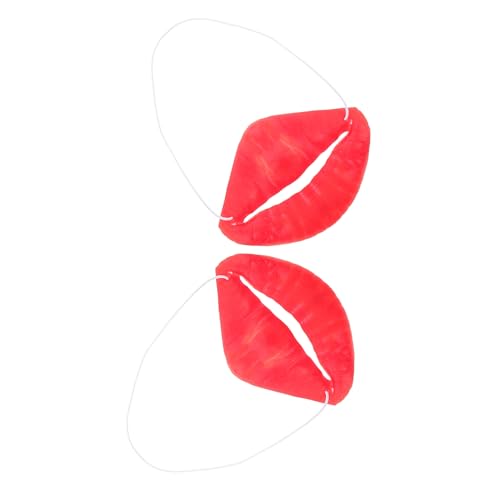 KICHOUSE Wurst Mund Lippen 2 Halloween Dekoration Lustige Cartoon Wurst Gesichtsmaske Mit Roten Lippen Requisiten Für Tanzpartys Festivals Und Halloween Feiern von KICHOUSE