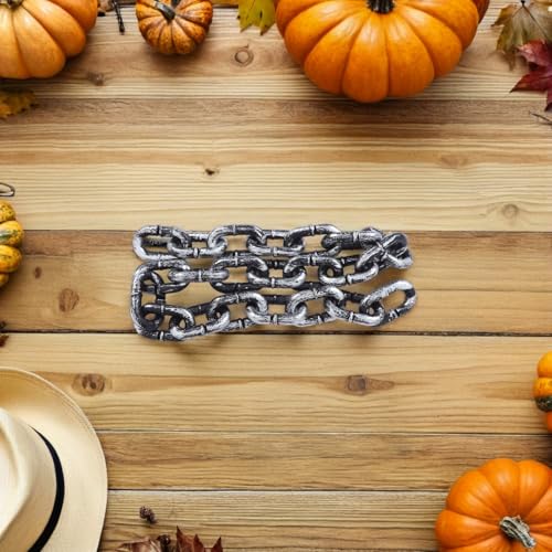 KICHOUSE 2 Stück Halloween-Ketten-Requisiten: Leichte Schaumstoffketten für Kostümzubehör, Spukhaus-Dekorationen und Piraten-Rollenspiele KICHOUSE 2 Stück Halloween-Ketten-Requisiten: Leichte Schaumstoffketten für Kostümzubehör, Spukhaus-Dekorationen und Piraten-Rollenspiele von KICHOUSE