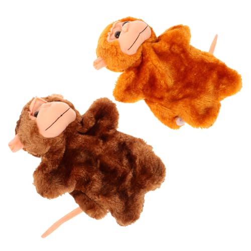 KICHOUSE 2 Stück Handpuppe Lebensecht Sache Hand Plüschtiere Puppen Marionette Storytime Handpuppe Realistisches Handspielzeug Handpuppe Zum Geschichtenerzählen Pp Baumwolle von KICHOUSE