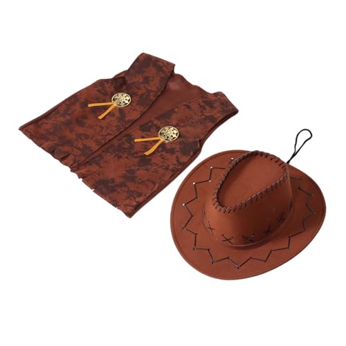 KICHOUSE 2 Stück Jeans Themenkleid Western Cowboyhüte Cowgirl Kostüm Western Party Kostüm Halloween Cowboy Kostüm Für Jungen Kleiner Cowboyhut Wild West Kostüm Cowboyweste Stoff KICHOUSE 2 Stück Jeans Themenkleid Western Cowboyhüte Cowgirl Kostüm Western Party Kostüm Halloween Cowboy Kostüm Für Jungen Kleiner Cowboyhut Wild West Kostüm Cowboyweste Stoff von KICHOUSE