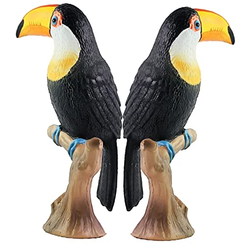 KICHOUSE Realistische Toucan Figurine Statue Vogel Figuren Decor Tier Kit Für Erwachsene von KICHOUSE