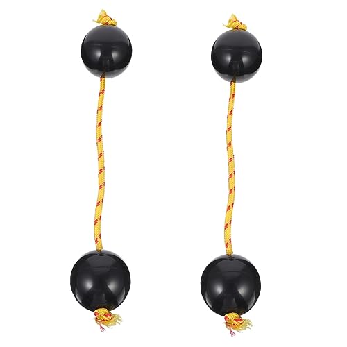 KICHOUSE 2 Stück Marakas kinderinstrumente musikinstrumente Tambourine Schlaginstrument klein rhythmisch Schlaginstrumente Afrikanischer Rhythmus-Shaker Kletterseil Black von KICHOUSE