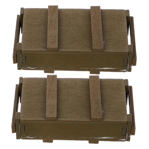 KICHOUSE 2 Stück Maßstab Miniatur Möbel für Puppenhaus Realistische Szenen Layout Zubehör für Action Figuren und Sandtisch Deko für Sammler von KICHOUSE