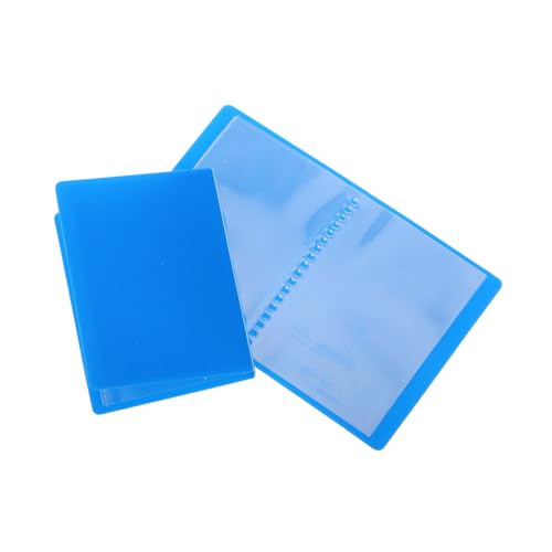 KICHOUSE Realistisches Mini-Dateiordner-Set Mini-Schreibtafel-Modell Plastikkarten-Organizer Miniatur-Rechnungs-Organizer blaues Setup von KICHOUSE