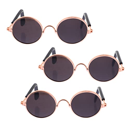 KICHOUSE 2 Stück Mini-Brille Miniatur Gläser Winzig Puppe Klein Runde Metallbrille Hund Brille Eisenlegierung Black KICHOUSE 2 Stück Mini-Brille Miniatur Gläser Winzig Puppe Klein Runde Metallbrille Hund Brille Eisenlegierung Black von KICHOUSE