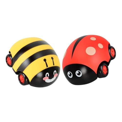 KICHOUSE 2 Stück Mini-Tier-rückziehauto Mini-Autos Reibungsgetriebenes Fahrzeug Cartoon Auto Zurückziehen Klein Trägheitsauto- Cartoon-Auto- Abs von KICHOUSE