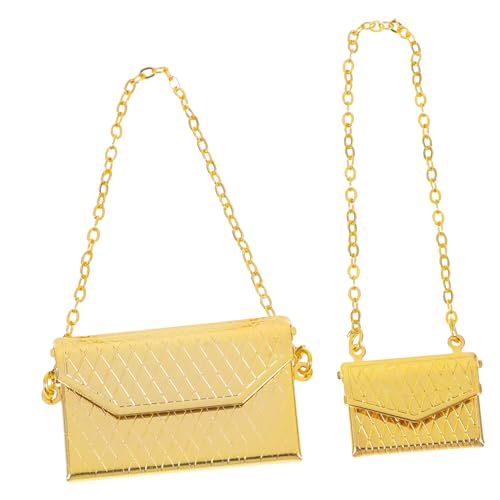 KICHOUSE 2 Stück Mini-puppenhaus-zubehör Mini-Kosmetiktasche Handtaschen Frauen Geldbeutel Miserabel Umhängetasche Körper-Bauchtasche Miniatur Taille Die Einkaufstasche Golden Legierung KICHOUSE 2 Stück Mini-puppenhaus-zubehör Mini-Kosmetiktasche Handtaschen Frauen Geldbeutel Miserabel Umhängetasche Körper-Bauchtasche Miniatur Taille Die Einkaufstasche Golden Legierung von KICHOUSE