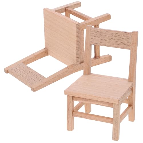 KICHOUSE Miniatur Holzstuhl Modelle Für Puppenhaus Delikate öbel Für Puppenhaus Dekoration Naturholz Farbton Ideal Für Miniatur Landschaftsgestaltung Und KICHOUSE Miniatur Holzstuhl Modelle Für Puppenhaus Delikate öbel Für Puppenhaus Dekoration Naturholz Farbton Ideal Für Miniatur Landschaftsgestaltung Und von KICHOUSE