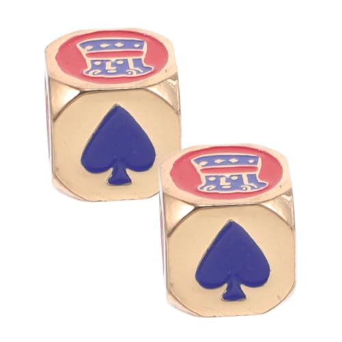 KICHOUSE Mini-würfelset Aus Metall – 2 Pokerwürfel Mit Herzmuster – Massive Zinklegierung Für Spiele Bildung Partys von KICHOUSE