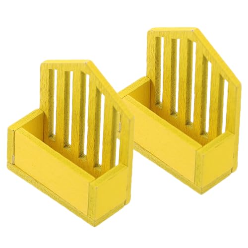 KICHOUSE 2 Stück Puppenhaus Möbel Mini Regal Dekoration für DIY Puppenhaus Basteln und Sammeln von KICHOUSE