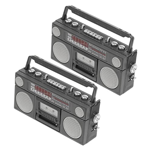 KICHOUSE 2 Stück Retro Miniatur Radio Modelle Vintage Stil Mini Puppenhaus Deko Filigrane Simulation Winziger Radios für Miniaturgarten und Spielhaus Zubehör Handgefertigte Detailreiche KICHOUSE 2 Stück Retro Miniatur Radio Modelle Vintage Stil Mini Puppenhaus Deko Filigrane Simulation Winziger Radios für Miniaturgarten und Spielhaus Zubehör Handgefertigte Detailreiche von KICHOUSE