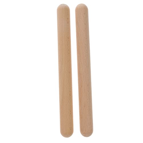 KICHOUSE 2 Stück Rhythmusstock Schlägelstöcke für Trommeln Shaker Musikspielzeug für Babys kinderinstrumente musikinstrumente Lehrmittel aus Hartholz Musikstöcke für von KICHOUSE