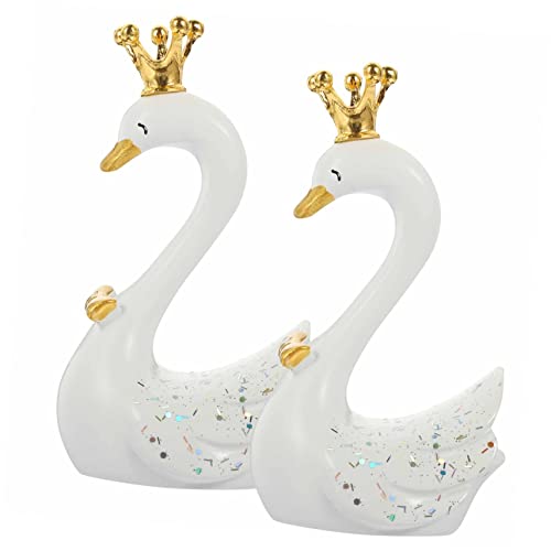 KICHOUSE 2 Stück Schwanen Ornamente Sparschwein Dinosaurier Cupcake Topper Kuchendekorationsset Geburtstag Panda Kuchendekoration Einhorn Figuren Party Sparschwein Für von KICHOUSE