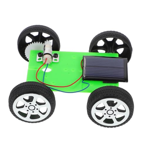 KICHOUSE 2 Stück Solarauto Solarwissenschaftliche Explorationskomponente Wissenschaftsexperiment -Kits Solarbetriebenes Automodell DIY-experimente DIY-montagespielzeug Plastik Green von KICHOUSE