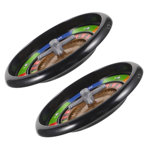 KICHOUSE 2 Stück Spiel Schach Turntable Russisches Pokerrad Partyspiel Pokerrad Tisch-Pokerrad Pokerrad-Stütze Pokerrad für die Party Schürhakenrad für Bar Teile des Pokerspiels Plastik von KICHOUSE