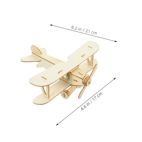 KICHOUSE 2 Stück Teiliges DIY Holzflugzeug Modellbauset Präzise Gefertigte Naturbelassene Holzflugzeug Puzzle Bausatz für Jungen und Mädchen Kreatives Stem Lernspielzeug Teamwork und von KICHOUSE