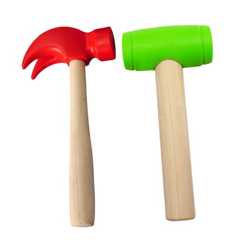 KICHOUSE 2 Stück Teiliges Holzspielzeug Hammer Simulationswerkzeuge Grüner Mallet Roter Klauenhammer für Fantasievolles und Praktische für Kleinkinder KICHOUSE 2 Stück Teiliges Holzspielzeug Hammer Simulationswerkzeuge Grüner Mallet Roter Klauenhammer für Fantasievolles und Praktische für Kleinkinder von KICHOUSE