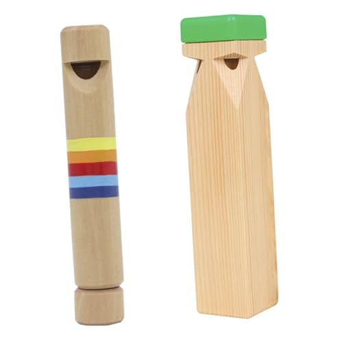 KICHOUSE 2 Stück Teiliges Set Holzpfeifen Leichte Schiebepfeifen für Lernspielzeug Musikalität und Hörentwicklung für Unterwegs und Besondere Anlässe KICHOUSE 2 Stück Teiliges Set Holzpfeifen Leichte Schiebepfeifen für Lernspielzeug Musikalität und Hörentwicklung für Unterwegs und Besondere Anlässe von KICHOUSE