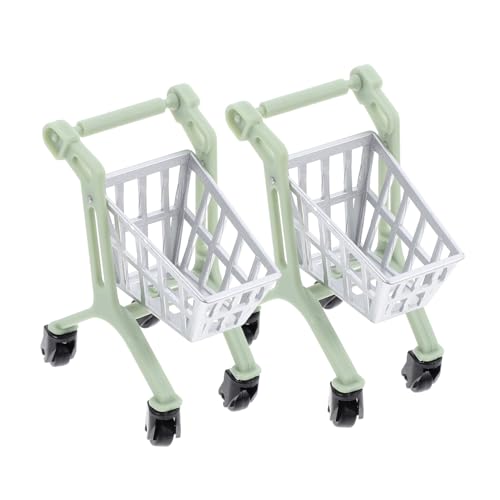 KICHOUSE 2 Stück Trolley-Modell Einkaufswagen Winzig Handwagen Miniaturen Mädchen Blau Klein Schreibtisch Auto Mini-supermarktwagen Mini-puppenhaus-zubehör Kunststoff Hellgrün KICHOUSE 2 Stück Trolley-Modell Einkaufswagen Winzig Handwagen Miniaturen Mädchen Blau Klein Schreibtisch Auto Mini-supermarktwagen Mini-puppenhaus-zubehör Kunststoff Hellgrün von KICHOUSE