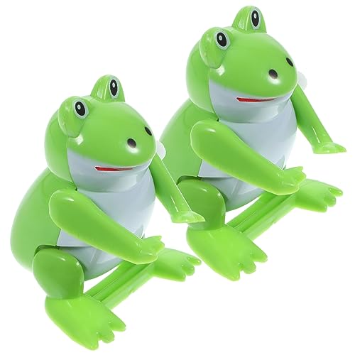 KICHOUSE 2 Stück Uhrwerk-Frosch- für kinderspielzeug Toys Kid Toys hühner Cartoon-Frosch- Uhrwerkspielzeug in Tierform Abs Light Green von KICHOUSE