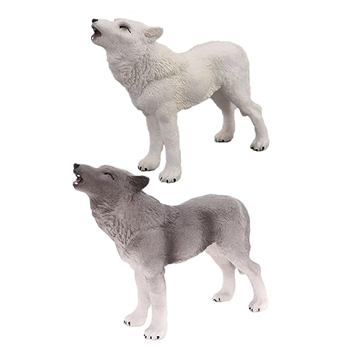 KICHOUSE 2 Stück Wolfsmodelle Tierfiguren Modellspielzeug Lernspielzeug Wölfe Modell Wildtiermodell Desktop Wolf Dekorationen Simulation Wolf Schmuck Lebensechtes KICHOUSE 2 Stück Wolfsmodelle Tierfiguren Modellspielzeug Lernspielzeug Wölfe Modell Wildtiermodell Desktop Wolf Dekorationen Simulation Wolf Schmuck Lebensechtes von KICHOUSE