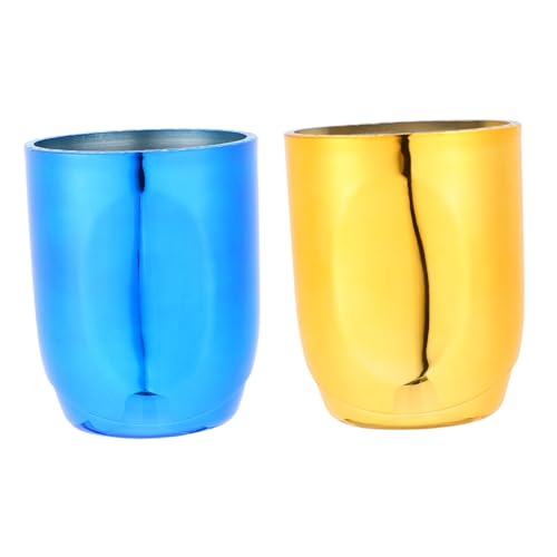 KICHOUSE 2 Stück Würfelbecher Storage Boxes aufbwahrungs-Box Party Supplies Glatt Toy schlanke Tasse Bar-Party-Unterhaltungsspiele Barzubehör professioneller ktv würfelhalter Plastik Blue von KICHOUSE