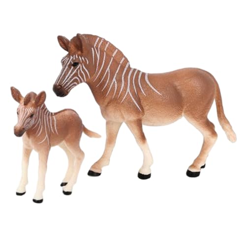 KICHOUSE 2 Stück Zebra Figurine Realistisches Zebrass Modell aus Kunststoff Lebensechte Tierdeko für Kinderzimmer und Spielzeugfigur Simuliertes Tiermodell zum Dekorieren von KICHOUSE