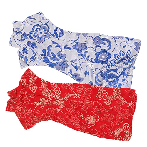 KICHOUSE 2 Stück Zubehör Für Cheongsam-Puppen Puppenkleidung Miniatur-Cheongsam Dekorative Puppe Cheongsam Austauschbares Puppenkostüm Verschleißfestes Puppenkleid Puppenkleid Stoff von KICHOUSE