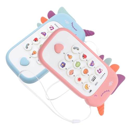 KICHOUSE 2-teiliges Kinder-Telefonspielzeug: Lustiges Smartphone-Spielzeug mit Musik für Kleinkinder, Säuglinge, Jungen oder Mädchen, kleine für Geburtstagspartys von KICHOUSE