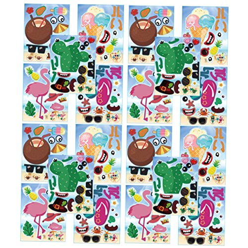 KICHOUSE 20 Stück Hawaii-Aufkleber Deko Fensteraufkleber Für Partys Schokorbeutelaufkleber Party-Aufkleber Geschenkaufkleber Abdichtende Aufkleber 80 g Beschichtetes Papierpapier von KICHOUSE