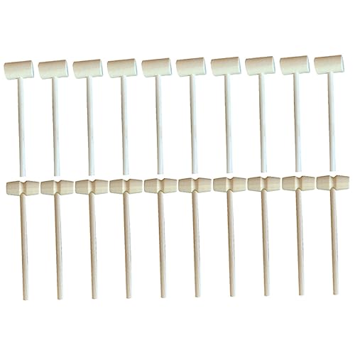 KICHOUSE Sicheres Hammerspielzeug Aus Holz – 20 Mini-schlägel Für Kinder Ideal Zum Spielen Und Als Dekoration von KICHOUSE