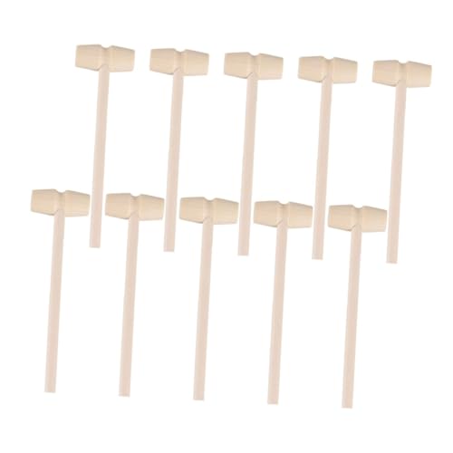 KICHOUSE 20 Stück Minihammer Werkzeug für kinderwerkzeug Kinderholzhammer Kinderzimmer Dekoration Holzhammer für Backen Kid Toys Kleinkind Hammer knacken Holzhämmer hölzern von KICHOUSE