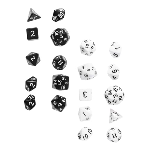KICHOUSE 20 Stück Würfel Polyedrische Würfel Mehrseitige Würfel Brettspiel Würfel Acryl KICHOUSE 20 Stück Würfel Polyedrische Würfel Mehrseitige Würfel Brettspiel Würfel Acryl von KICHOUSE