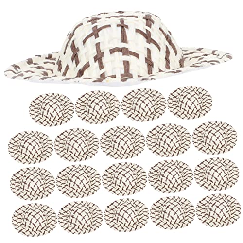 KICHOUSE 20 Stück geflochtener Strohhut Mini winzig Puppe Hut Foto Requisiten Foto-Requisite für Bastelhüte Kleiner Hut Foto-Requisite Gewebtes Hutdekor Bastelhut weben Stoff Kaffee KICHOUSE 20 Stück geflochtener Strohhut Mini winzig Puppe Hut Foto Requisiten Foto-Requisite für Bastelhüte Kleiner Hut Foto-Requisite Gewebtes Hutdekor Bastelhut weben Stoff Kaffee von KICHOUSE