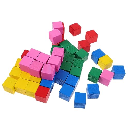 KICHOUSE 200 Stück Stamm Bausteine ​​ausbalancieren stapelt lernspielzeug interaktives entwicklung Safe Toy Stapelspiel Blöcke für Babys Holz Colorful von KICHOUSE