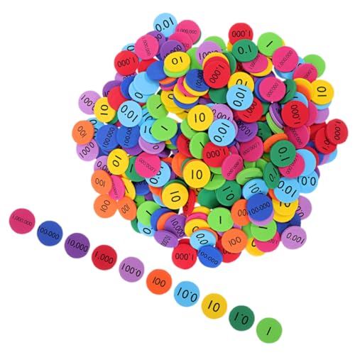 KICHOUSE 200pcs Place Value Discs Kinder Arithmetische Mathematikspielzeug Kleiner Platzwert Zähl Chips Lernwerkzeuge Verbessern Beobachtungs- Und Koordinationsnummer -Discs von KICHOUSE