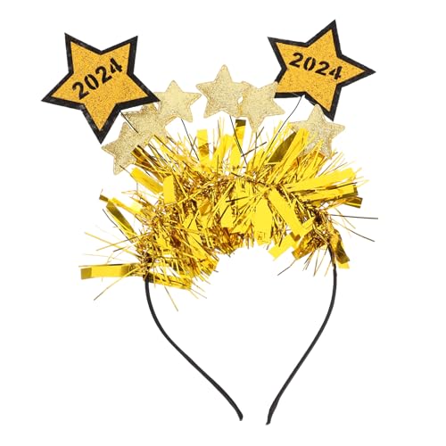 KICHOUSE 2024 Stirnbänder Abs Die Neujahrshut Stand haarband hair-band faschings kopfschmuck hairband hair band Partygeschenke für das neue Jahr Zubehör für Partykostüme Latte-Kunst Golden KICHOUSE 2024 Stirnbänder Abs Die Neujahrshut Stand haarband hair-band faschings kopfschmuck hairband hair band Partygeschenke für das neue Jahr Zubehör für Partykostüme Latte-Kunst Golden von KICHOUSE
