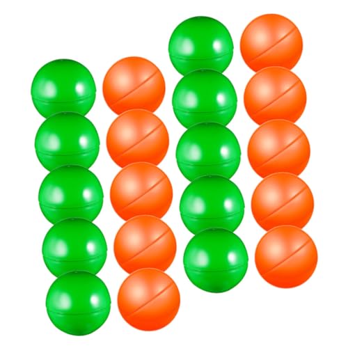 KICHOUSE 20Stücke Bälle Wiederverwendbare Tombola Kugeln Kleine Kunststoffbälle für Partys für Gewinnspiele Orange und Grün für Unterhaltung von KICHOUSE