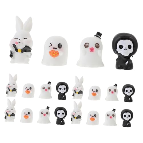 KICHOUSE 20Stücke Halloween Ornamente Aus Kunstharz Charmante Deko Für Kreative Bastelprojekte Und Festliche Partys Für Miniaturgärten Und Szenenlayout von KICHOUSE