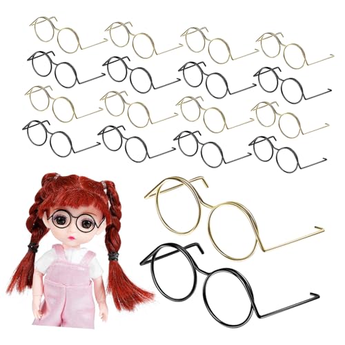 KICHOUSE 20Stücke Miniaturgläser Für Puppen Anziehbrillen Und Puppenzubehör Runde Brillen Für Kreative Bastelprojekte Puppenkostüme Goldene Und Schwarze Brillen KICHOUSE 20Stücke Miniaturgläser Für Puppen Anziehbrillen Und Puppenzubehör Runde Brillen Für Kreative Bastelprojekte Puppenkostüme Goldene Und Schwarze Brillen von KICHOUSE