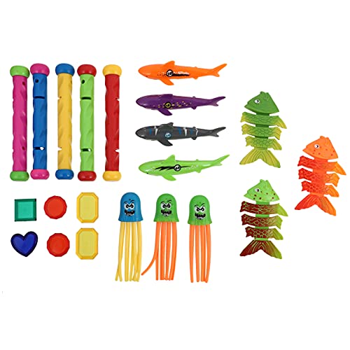 KICHOUSE 21 Stück Kinder Schwimmen Tauchen Spielzeug Schwimmbad Versorgung Unterwasser Sinkendes Spielzeug KICHOUSE 21 Stück Kinder Schwimmen Tauchen Spielzeug Schwimmbad Versorgung Unterwasser Sinkendes Spielzeug von KICHOUSE