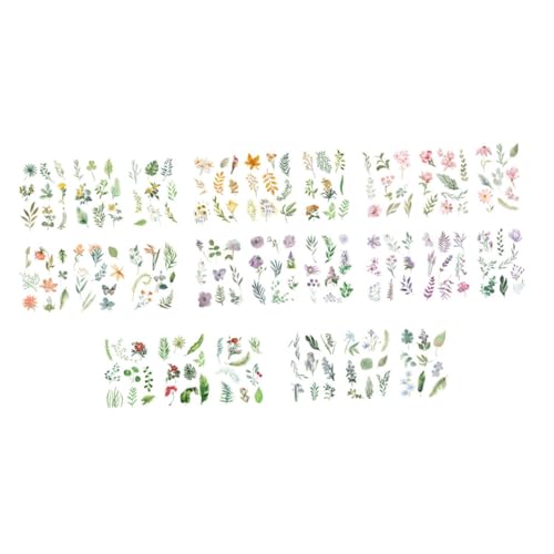 KICHOUSE 24 Blätter Pflanzenblumenaufkleber Blumenaufkleber Scrapbooking Dekoration Zarte Tagebuchaufkleber DIY Bastelaufkleber DIY Tagebuchaufkleber DIY Notizaufkleber DIY von KICHOUSE