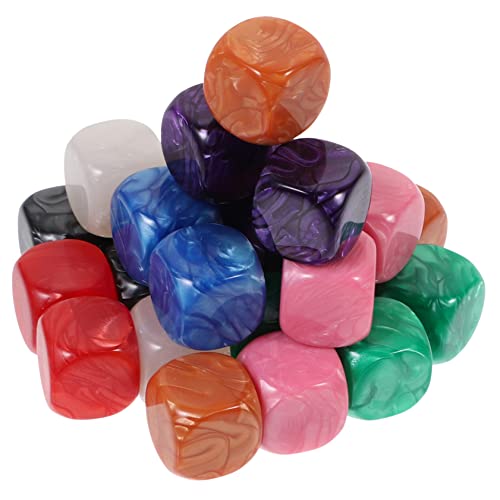 KICHOUSE 24 Stück Farbiges Würfelspielzeug leer würfel würfel schmucklos Kinderspiele einseitig DIY zubehör Lernwürfel Taschenstoffe Lernen DIY -Handwerk Würfel Acryl von KICHOUSE